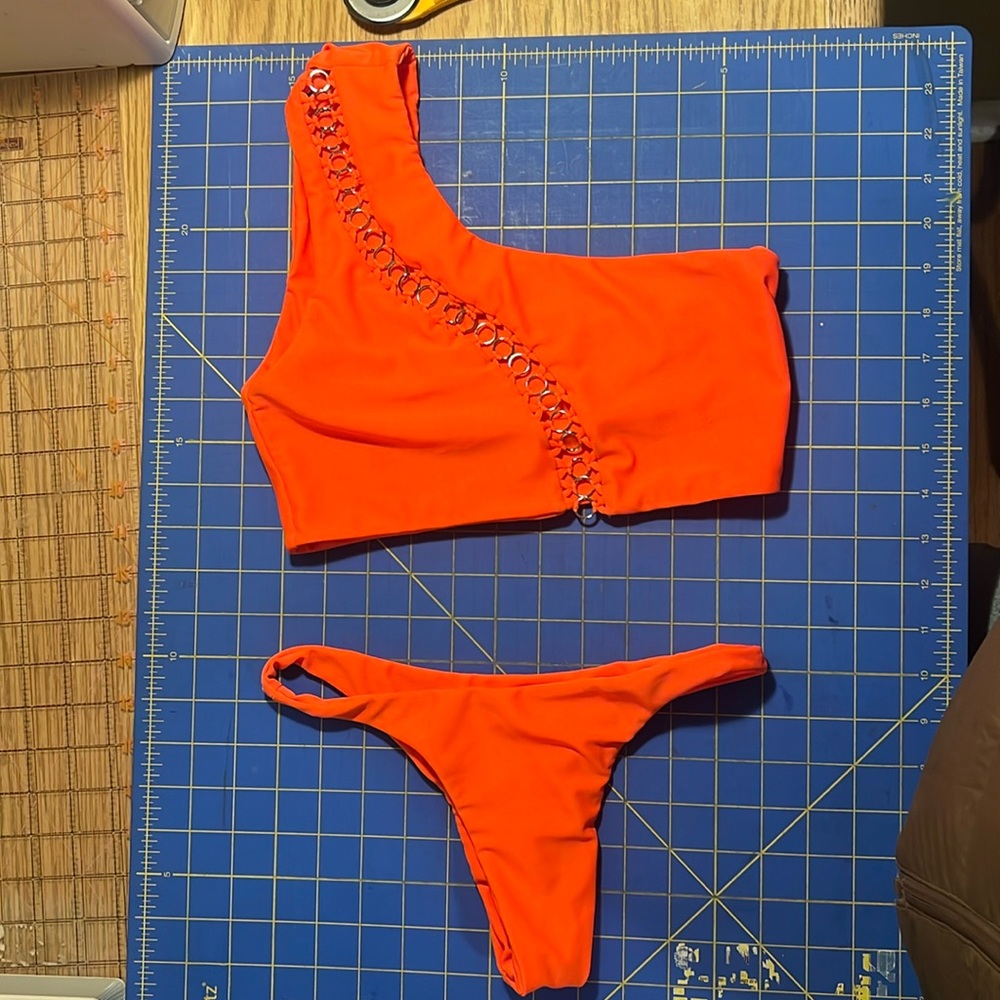 Mikoh - Neon orange bikini top and bottom